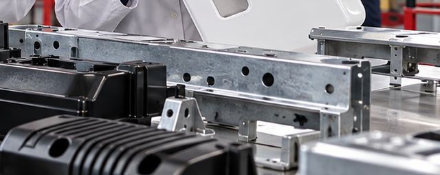 Galvanised steel rails and brackets