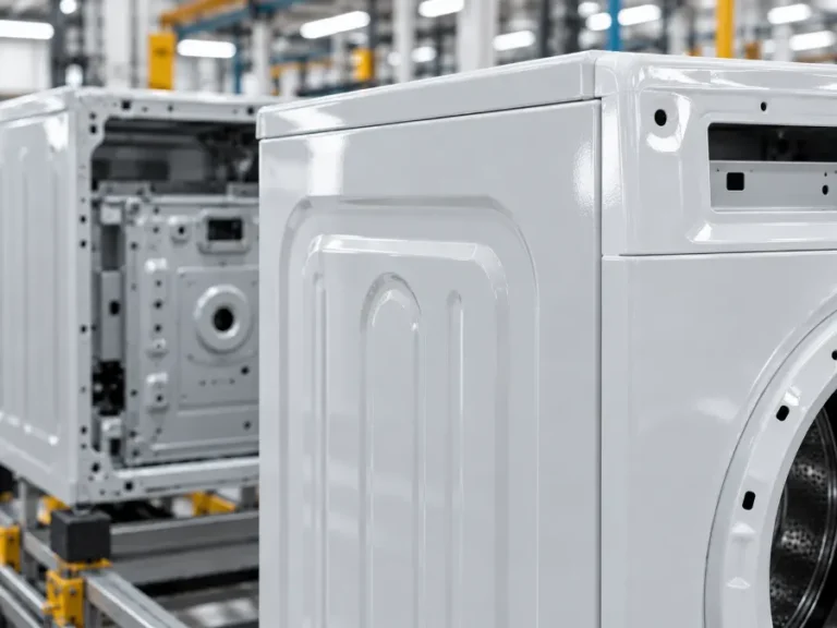 White washing-machine steel cabinets