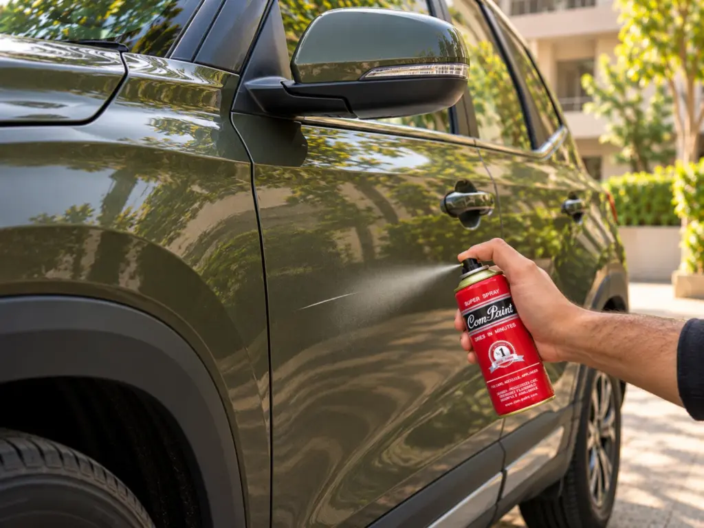 Kia car scratch repair with Com-Paint touch-up kit